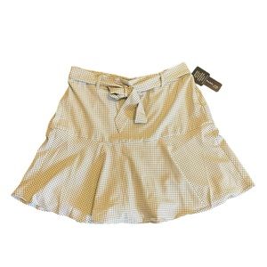 NWT ruffled green plaid skirt